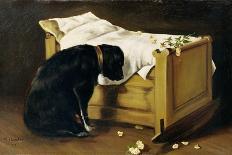Dog Mourning its Little Master, 1866-A. Archer-Laminated Giclee Print