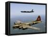 A B-17G Flying Fortress Participates in a Heritage Flight with a B-52H Stratofortress-Stocktrek Images-Framed Stretched Canvas