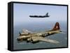A B-17G Flying Fortress Participates in a Heritage Flight with a B-52H Stratofortress-Stocktrek Images-Framed Stretched Canvas