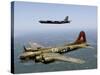 A B-17G Flying Fortress Participates in a Heritage Flight with a B-52H Stratofortress-Stocktrek Images-Stretched Canvas