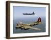A B-17G Flying Fortress Participates in a Heritage Flight with a B-52H Stratofortress-Stocktrek Images-Framed Photographic Print