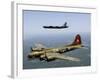 A B-17G Flying Fortress Participates in a Heritage Flight with a B-52H Stratofortress-Stocktrek Images-Framed Photographic Print