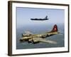 A B-17G Flying Fortress Participates in a Heritage Flight with a B-52H Stratofortress-Stocktrek Images-Framed Photographic Print