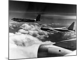 A B-52 of the United States Strategic Command Refuelled In-Flight by a KC 135 Aircraft-null-Mounted Photographic Print