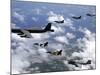 A B-52 Stratofortress Leads a Formation of Aircraft Over Guam-Stocktrek Images-Mounted Photographic Print
