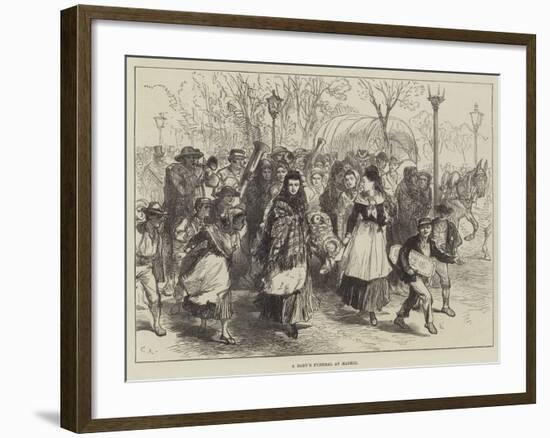 A Baby's Funeral at Madrid-Charles Robinson-Framed Giclee Print