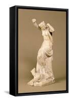 A Bacchante Diverting the Attention of a Tiger, 1813 (Ceramic)-John Gibson-Framed Stretched Canvas