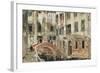 A Backwater in Venice (Oil on Paper)-William White Warren-Framed Giclee Print