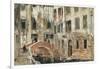 A Backwater in Venice (Oil on Paper)-William White Warren-Framed Giclee Print