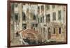 A Backwater in Venice (Oil on Paper)-William White Warren-Framed Giclee Print