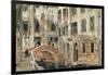 A Backwater in Venice (Oil on Paper)-William White Warren-Framed Giclee Print