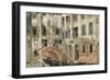 A Backwater in Venice (Oil on Paper)-William White Warren-Framed Giclee Print