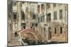 A Backwater in Venice (Oil on Paper)-William White Warren-Mounted Giclee Print