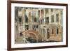 A Backwater in Venice (Oil on Paper)-William White Warren-Framed Giclee Print