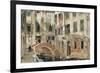 A Backwater in Venice (Oil on Paper)-William White Warren-Framed Giclee Print