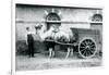 A Bactrian Camel Pulling a Dung Cart at London Zoo, 1913-Frederick William Bond-Framed Photographic Print