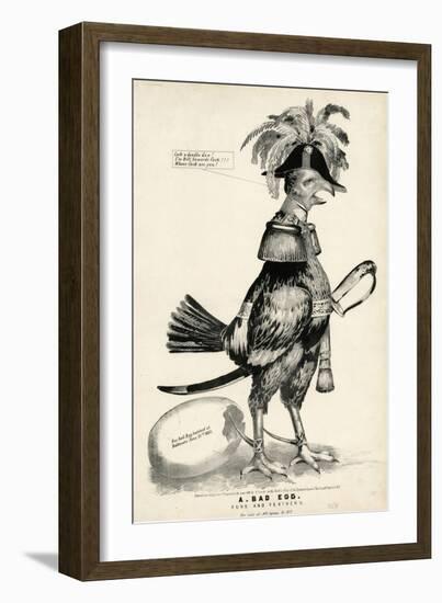 A Bad Egg, Fuss and Feathers, 1852-Nathaniel Currier-Framed Giclee Print