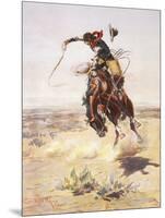 A Bad Hoss-Charles Marion Russell-Mounted Art Print