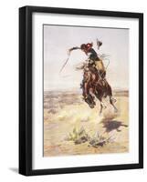 A Bad Hoss-Charles Marion Russell-Framed Giclee Print