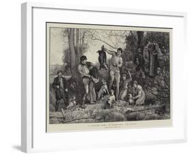 A Badger Hunt in Somerset, the Draw-Robert Walker Macbeth-Framed Giclee Print