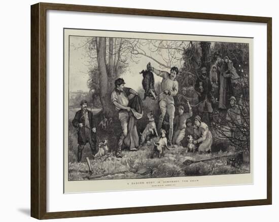 A Badger Hunt in Somerset, the Draw-Robert Walker Macbeth-Framed Giclee Print