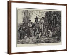 A Badger Hunt in Somerset, the Draw-Robert Walker Macbeth-Framed Giclee Print