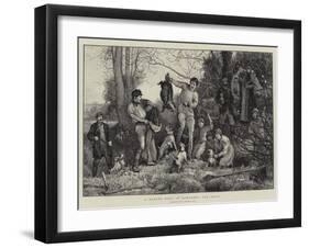 A Badger Hunt in Somerset, the Draw-Robert Walker Macbeth-Framed Giclee Print