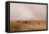 A Baggage Train Crossing a Plain-David Cox-Framed Stretched Canvas