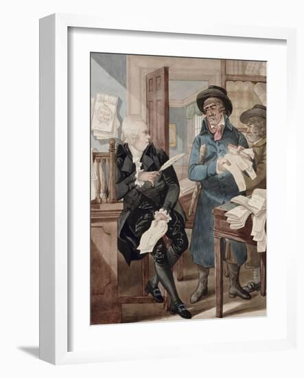 A Bailiff and an Attorney, a Match for the Devil-Robert Dighton-Framed Giclee Print