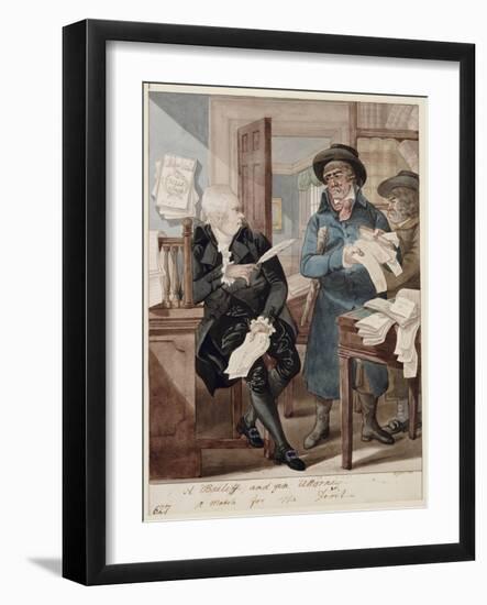 A Bailiff and And Attorney - a Match for the Devil-Robert Dighton-Framed Giclee Print