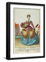A Baker, C.1735 (Coloured Engraving)-Martin Engelbrecht-Framed Premium Giclee Print