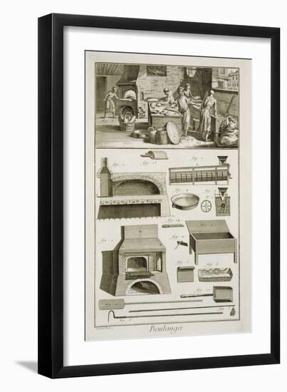 A Bakery and Baking Equipment, from the 'Encyclopedie Des Sciences Et Metiers'-French-Framed Giclee Print