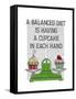 A Balanced Diet Illustration-Fab Funky-Framed Stretched Canvas