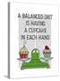 A Balanced Diet Illustration-Fab Funky-Stretched Canvas