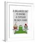 A Balanced Diet Illustration-Fab Funky-Framed Art Print