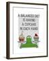 A Balanced Diet Illustration-Fab Funky-Framed Art Print