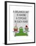 A Balanced Diet Illustration-Fab Funky-Framed Art Print