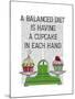 A Balanced Diet Illustration-Fab Funky-Mounted Art Print