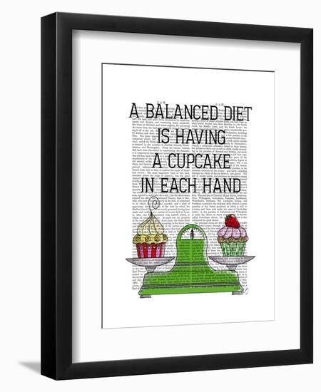 A Balanced Diet Illustration-Fab Funky-Framed Art Print