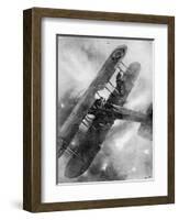 A Balancing Feat over the German Lines, WW1 Aviation-Christopher Clark-Framed Art Print