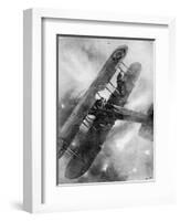 A Balancing Feat over the German Lines, WW1 Aviation-Christopher Clark-Framed Art Print