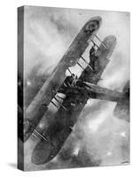 A Balancing Feat over the German Lines, WW1 Aviation-Christopher Clark-Stretched Canvas