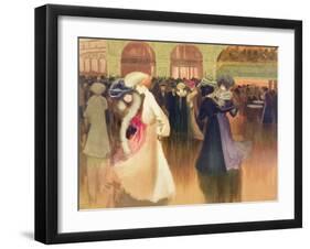 A Ball in Paris (W/C on Paper)-Louis Abel-Truchet-Framed Giclee Print