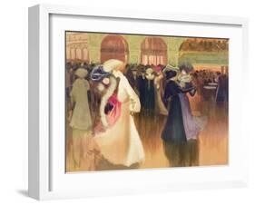 A Ball in Paris (W/C on Paper)-Louis Abel-Truchet-Framed Giclee Print