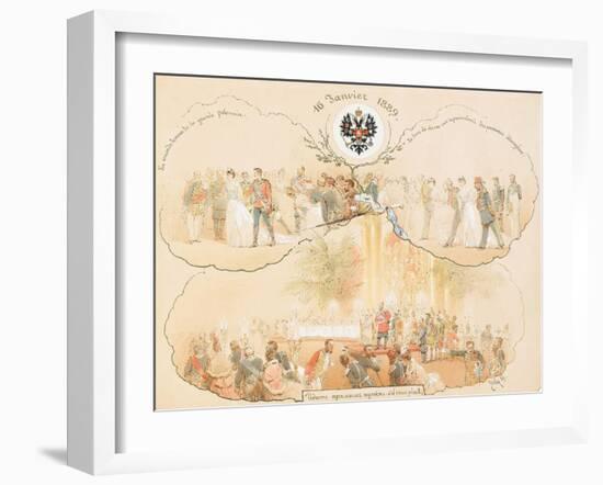 A Ball in the Heraldic Hall in the Winter Palace, 1889-Mihály Zichy-Framed Giclee Print