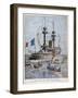 A Ball on Board the Battleship 'Formidable, Villefranche Harbour, France, 1896-Henri Meyer-Framed Giclee Print