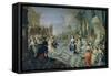 A Ball on the Terrace of a Palace-Hieronymus Janssens-Framed Stretched Canvas