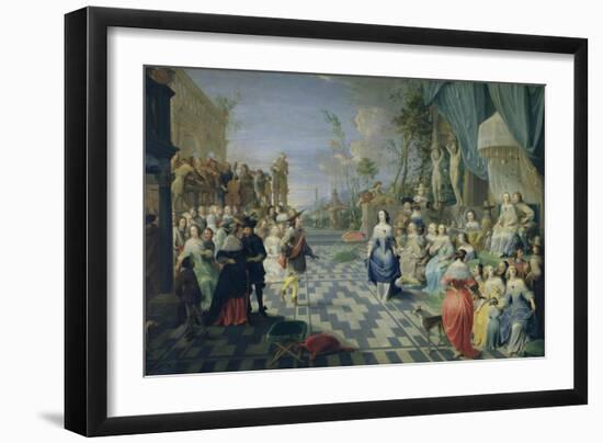 A Ball on the Terrace of a Palace-Hieronymus Janssens-Framed Giclee Print