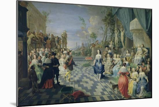 A Ball on the Terrace of a Palace-Hieronymus Janssens-Mounted Giclee Print