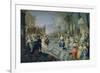 A Ball on the Terrace of a Palace-Hieronymus Janssens-Framed Giclee Print